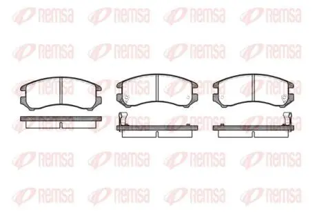 NISSAN колодки гальмівні передні SUNNY 1.6 B12 86-, SUZUKI SWIFT II Хетчбек (EA, MA) 1.3 GTi -01 REMSA 0219.02