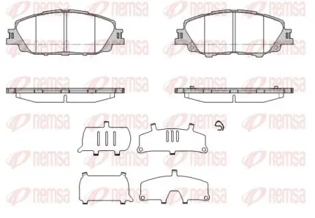 TOYOTA Гальмівні колодки передн. COROLLA 1.6 VVTi 19- REMSA 1870.00