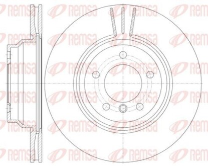 BMW диск гальмівний передн.1 E81/87,3 E90,X1 E84 04- REMSA 6975.10