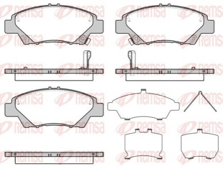 HONDA гальмівні колодки передн.Jazz 08- REMSA 1358.42