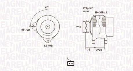 Alternator MAGNETI MARELLI 063731661010 (фото 1)