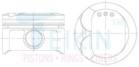 Поршни 79mm +0.25mm (к-кт на мотор) 4ZZ-FE Toyota Corolla TEIKIN 46342025