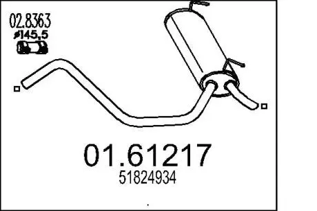 Автозапчасть MTS 0161217