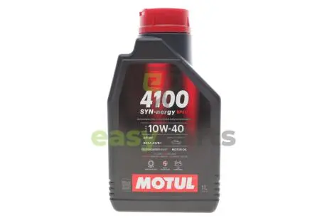 Олива 10W40 4100 Syn-nergy Spec (1L) (MB 229.3/RN0710/RN0700/PSA B71 2300/VW 501 01/VW505 00) (112890) MOTUL 387701