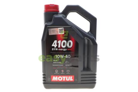 Олива 10W40 4100 Syn-nergy Spec (4L) (MB 229.3/RN0710/RN0700/PSA B71 2300/VW 501 01/VW505 00) (112891) MOTUL 387707