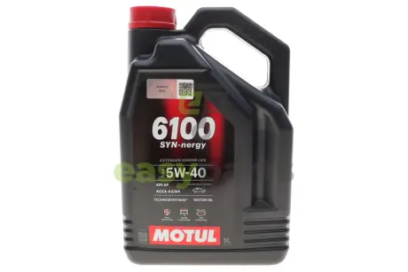 Олива 5W40 Syn-nergy 6100 (5L) (API SP) (ACEA A3/B4) (112963) MOTUL 368451