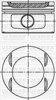 Поршень с кольцами і пальцем (размер отв. 86.00/STD) CITROEN Xsara/Xantia 2,0i FIAT Ulysse 2.0i 16V PEUGEOT 306/406/605 2.0i (XU 10 J 4 RZ) Yenmak 31-04499-000