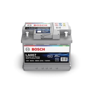 Акумуляторна батарея 60Ah/560A (242x175x190/+R/B13) Dual Purpose AGM BOSCH 0 092 LA0 070