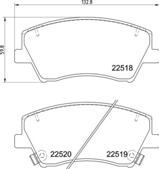 KLOCKI HAMULCOWE HYUNDAI IONIQ (AE) 03/16-> SZT BREMBO P30107E