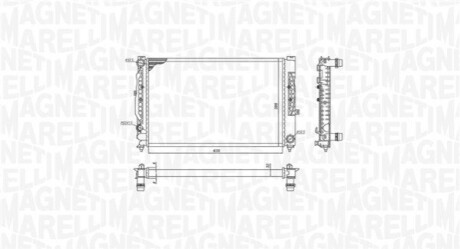 Radiator, engine cooling MAGNETI MARELLI 350213199900