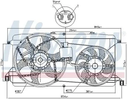 FORD Вентилятор радіатора TRANSIT TOURNEO 06-, TRANSIT 06- NISSENS 85826