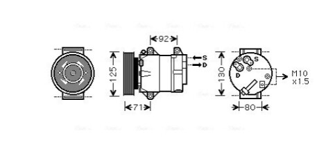 Компресор кондиціонера NISSAN/RENAULT (AVA) AVA COOLING RTAK441