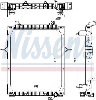 Радіатор, охолодження двигуна NISSENS 67206