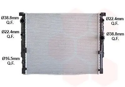 Радіатор охолодження BMW 5 G30/G31 / BMW 7 G11/G12 09/15+ Van Wezel 06012771