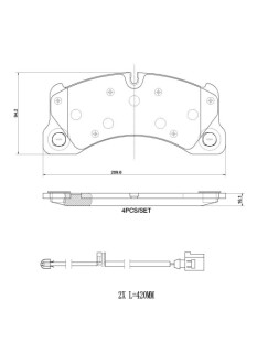 Klocki ham. PORSCHE CAYENNE (9YA) 05/17-> / PORSCHE CAYENNE Coupe (9YB) BREMBO P65049