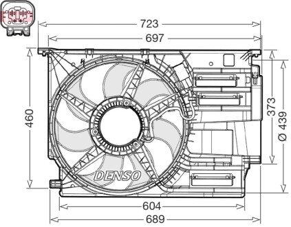 Elektrowentylator BMW / MINI X1 (F48) / X2 (F39) / 2 Active Tourer (F45) / MINI (F56) / C DENSO DER05012