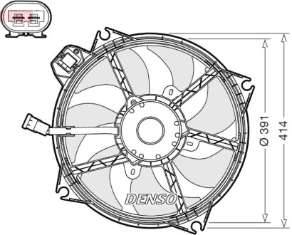 Elektrowentylator RENAULT MEGANE III / SCENIC III DENSO DER23005