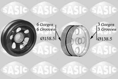 CRANKSHAFT PULLEY SASIC 2150061