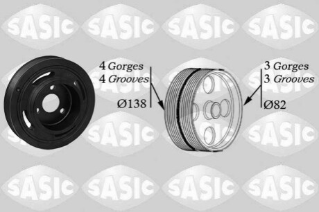 CRANKSHAFT PULLEY SASIC 2150042