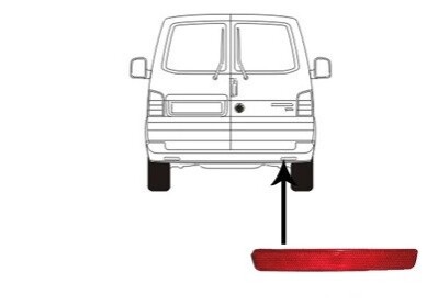 Відбивач заднього бампера правий VW T5 03>09 Van Wezel 5896930