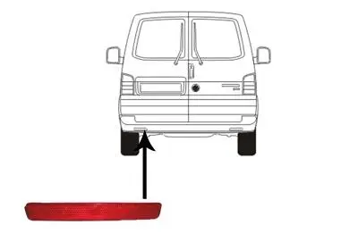 Відбивач заднього бампера лівий VW T5 03>09 Van Wezel 5896929