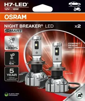 ZAROWKA LED H7 12V 16W NIGHT BRAKER LED OSRAM 64210DWNBSM2HB