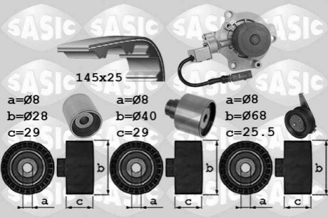 Комплект ГРМ + помпа VW Caddy 2.0TDI 15-/Golf VII 1.6TDI/2.0TDI 12- замінено на 530 0650 32 SASIC 3906113