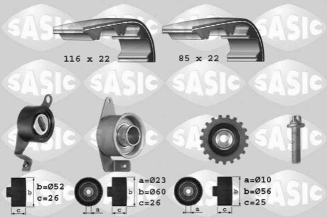 Ремінь ГРМ (набір) SASIC 1756011