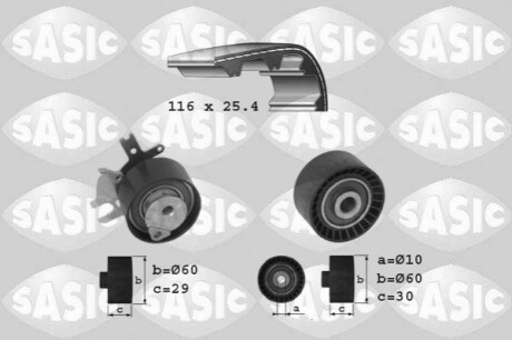 Ремінь ГРМ (набір) SASIC 1750014