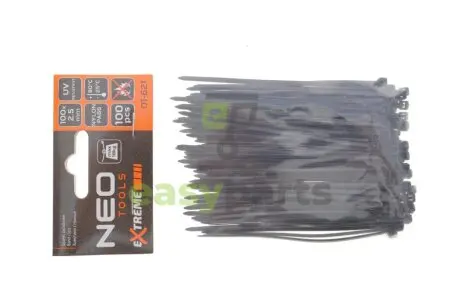 Набір стяжок пластикових EXTREME 2,5x100 мм 100 од. (чорна) NEO TOOLS 01-621