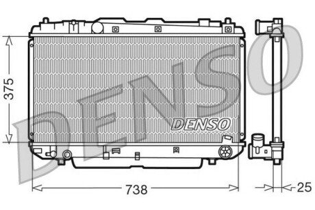 Радіатор, охолодження двигуна DENSO DRM50021