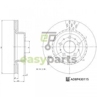 TESLA диск гальм. передній Model 3 BLUE PRINT ADBP430115