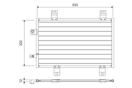 Радіатор кондиціонера Mazda 2/CX-3 1.5-2.0 14- Valeo 822743