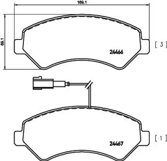 Гальмiвнi колодки дисковi ZN TEXTAR 2446602 (фото 1)