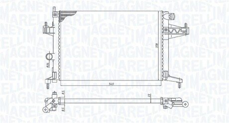 OPEL Радіатор системи охолодження двигуна COMBO 1.6 01- MAGNETI MARELLI 350213191600