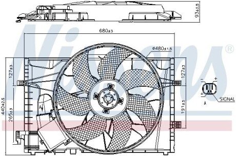Вентилятор, охлаждение двигателя NISSENS 85656
