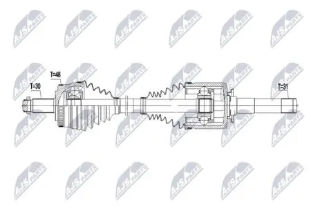 DRIVESHAFT NTY NPW-LR-055