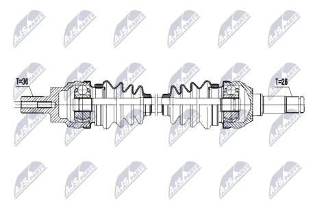 DRIVESHAFT NTY NPW-VV-157 (фото 1)