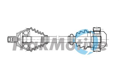 SKODA Напіввісь передн. лів. KODIAQ I (NS6, NS7, NV7) 1.4 TSI 16-, VW TIGUAN (AD1, AX1) 2.0 TDI 4motion 16-20, SEAT TRAKMOTIVE 30-2002