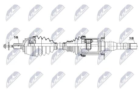 DRIVESHAFT NTY NPW-VV-165