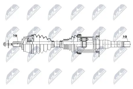 DRIVESHAFT NTY NPW-VV-165