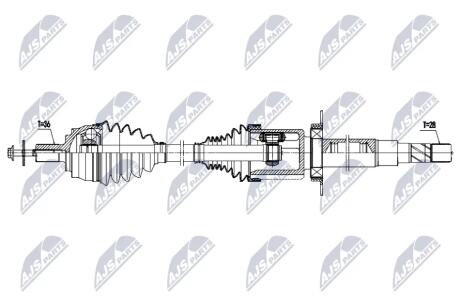 DRIVESHAFT NTY NPW-VV-171