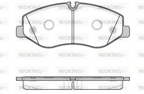 Фото колодки гальмівні WOKING P17233.00 Колодки гальмівні WOKING P17233.00