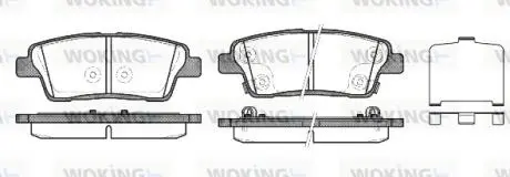 Фото колодки гальмівні WOKING P15583.02 Колодки гальмівні WOKING P15583.02