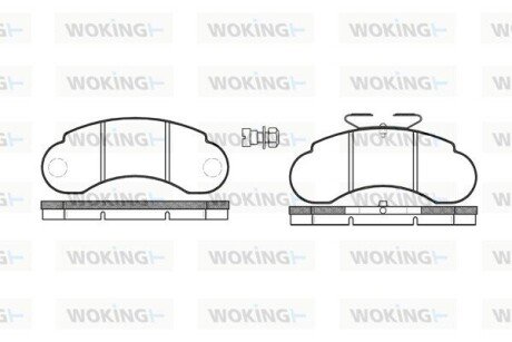 Колодки гальмівні WOKING P0423.20