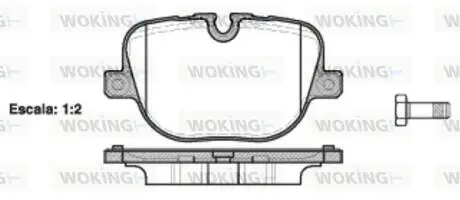 Фото колодки гальмівні WOKING P15083.00 Колодки гальмівні WOKING P15083.00