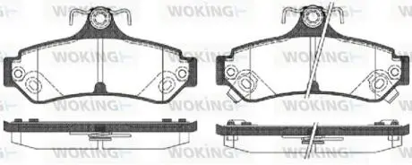 Фото колодки гальмівні WOKING P13853.12 Колодки гальмівні WOKING P13853.12