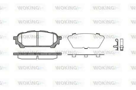 Фото колодки гальмівні WOKING P10763.01 Колодки гальмівні WOKING P10763.01