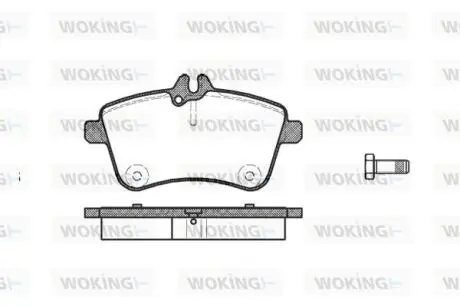 Фото колодки гальмівні WOKING P10303.00 Колодки гальмівні WOKING P10303.00