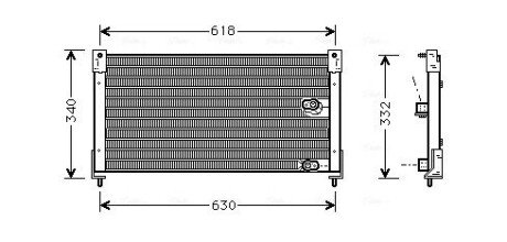 AVA HONDA Радіатор кондиціонера (конденсатор) ROVER 620 2.0I-2.3I 93- AVA COOLING AU5116